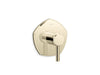 KOHLER K-T27040-4 Occasion MasterShower temperature control valve trim with lever handle, vibrant french gold