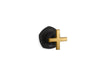 KOHLER K-T27041-3 Occasion MasterShower volume control valve trim with cross handle, matte black with moderne brass