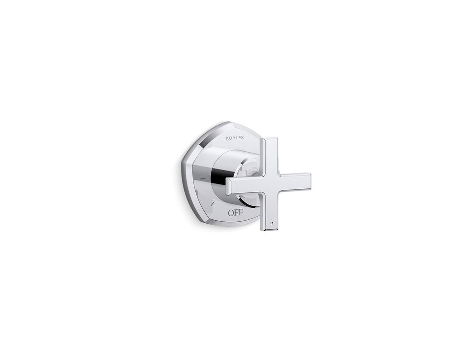 KOHLER K-T27041-3 Occasion MasterShower volume control valve trim with cross handle, polished chrome