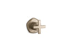 KOHLER K-T27041-3 Occasion MasterShower volume control valve trim with cross handle, vibrant brushed bronze