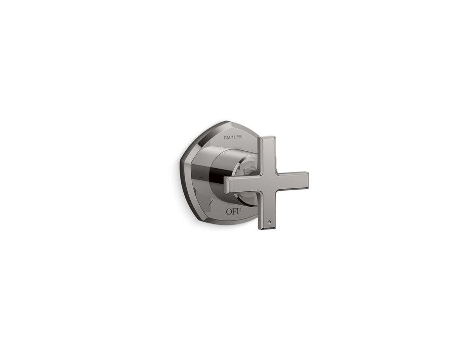 KOHLER K-T27041-3 Occasion MasterShower volume control valve trim with cross handle, vibrant titanium