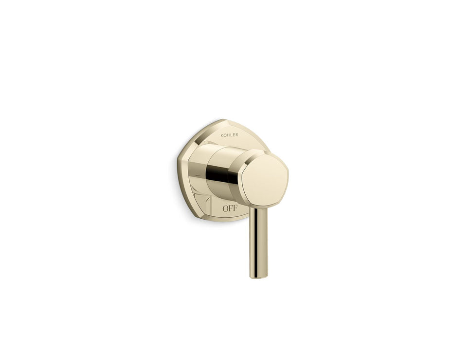 KOHLER K-T27041-4 Occasion MasterShower volume control valve trim with lever handle, vibrant french gold