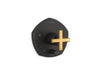 KOHLER K-T27044-3 Occasion Rite-Temp valve trim with push-button diverter and cross handle, matte black with moderne brass