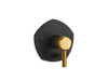KOHLER K-T27044-4 Occasion Rite-Temp valve trim with push-button diverter and lever handle, matte black with brushed...