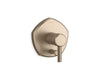 KOHLER K-T27044-4 Occasion Rite-Temp valve trim with push-button diverter and lever handle, vibrant brushed bronze