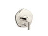 KOHLER K-T27044-4 Occasion Rite-Temp valve trim with push-button diverter and lever handle, vibrant polished nickel