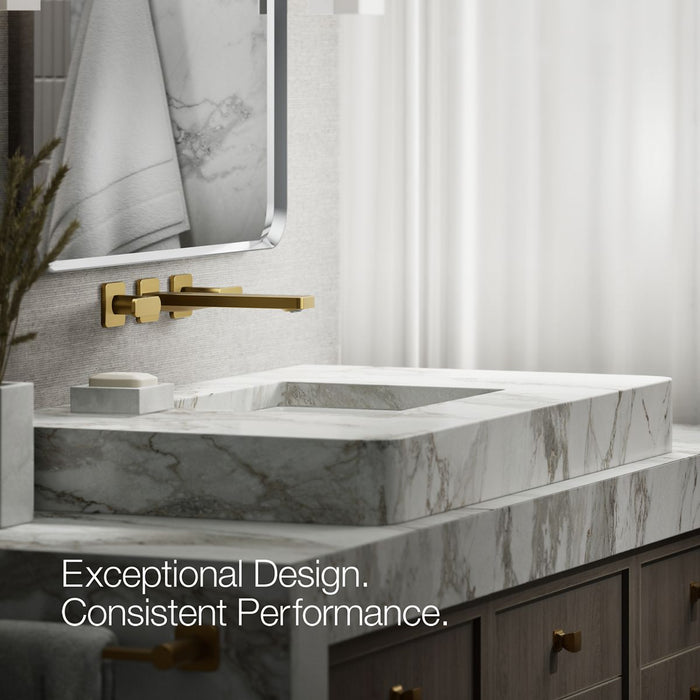 KOHLER K-T27120-4 Parallel Wall-mount bathroom sink faucet trim, 1.2 gpm