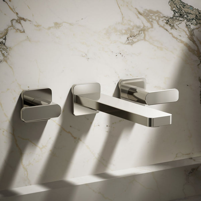 KOHLER K-T27120-4 Parallel Wall-mount bathroom sink faucet trim, 1.2 gpm