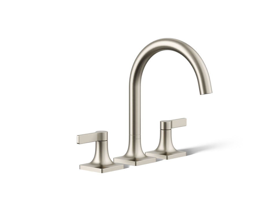 KOHLER K-T28131-4 Venza Deck-mount bath faucet trim, vibrant brushed nickel