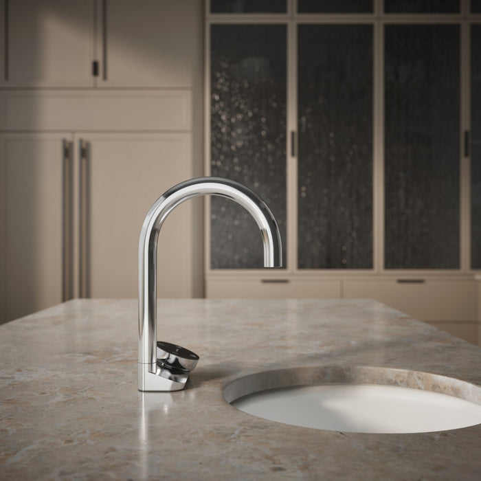 KOHLER K-T30925 Aquifer 4-in-1 short arc beverage faucet, polished chrome - view 4