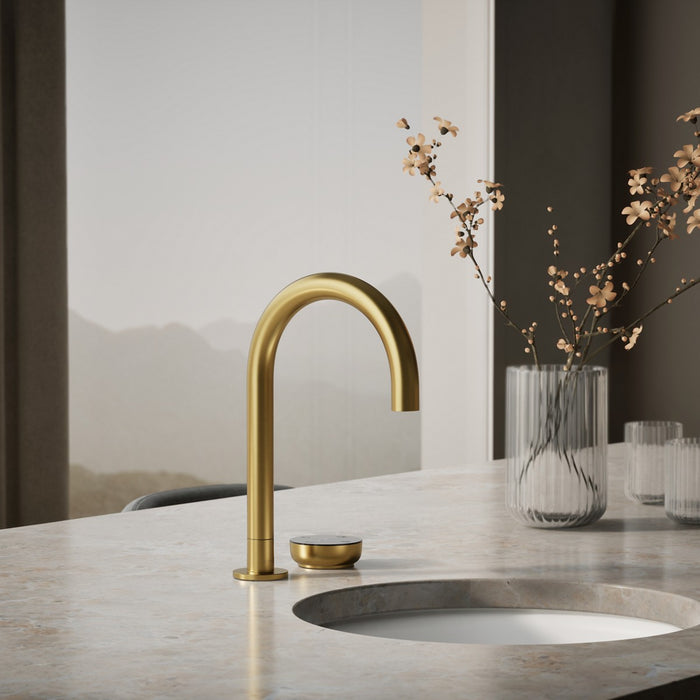 KOHLER K-T30925 Aquifer 4-in-1 short arc beverage faucet, vibrant brushed moderne brass - view 2
