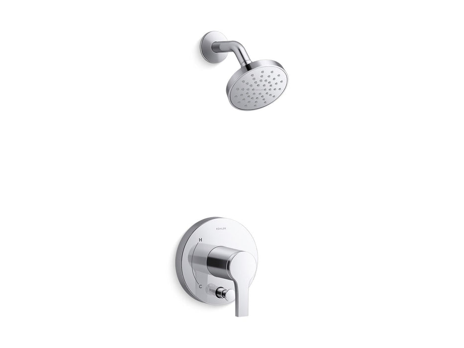 KOHLER K-T35326-4G Elate Rite-Temp Shower Trim Kit with Push-button Diverter, 1.75 GPM, polished chrome