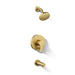 KOHLER K-T35327-4Y Elate Rite-Temp Bath and Shower Trim Kit with Push-button Diverter, 2.5 GPM, vibrant brushed moderne brass