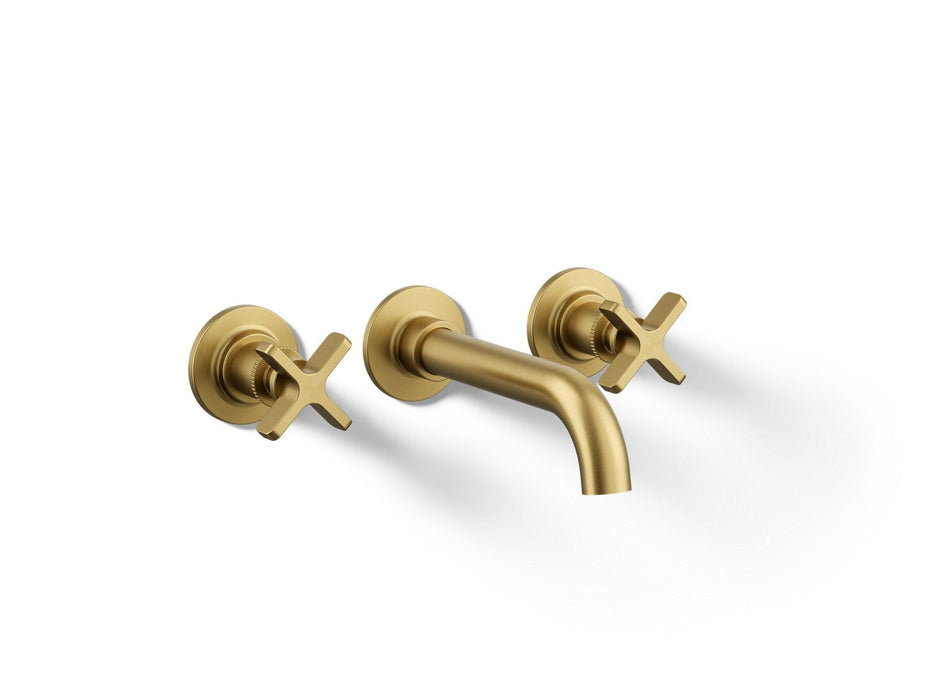 KOHLER K-T35909-3 Castia by Studio McGee Wall-mount bathroom sink faucet trim, 1.2 gpm, vibrant brushed moderne brass
