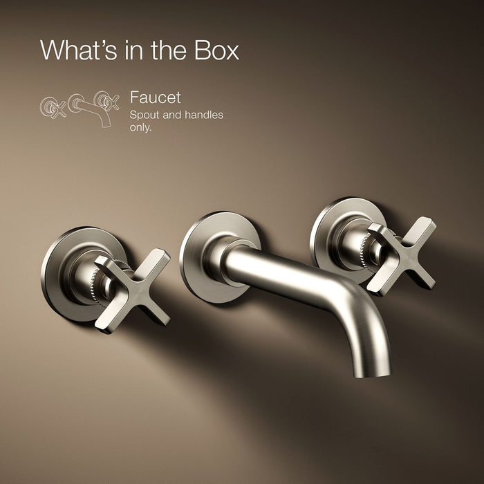 KOHLER K-T35909-3 Castia by Studio McGee Wall-mount bathroom sink faucet trim, 1.2 gpm, vibrant brushed nickel - view 2