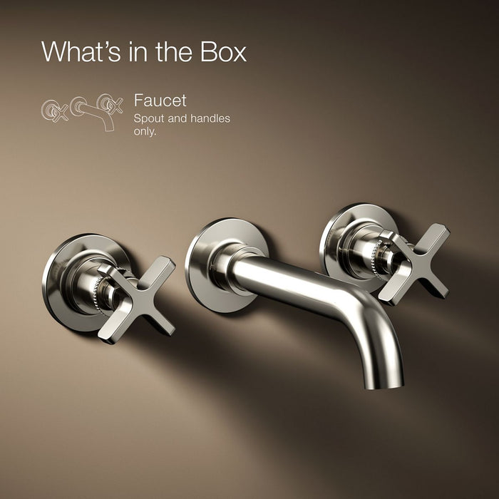 KOHLER K-T35909-3 Castia by Studio McGee Wall-mount bathroom sink faucet trim, 1.2 gpm, vibrant polished nickel - view 2
