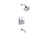 KOHLER K-T35918-4Y Castia by Studio McGee Rite-Temp bath and shower trim kit, 2.5 gpm, polished chrome