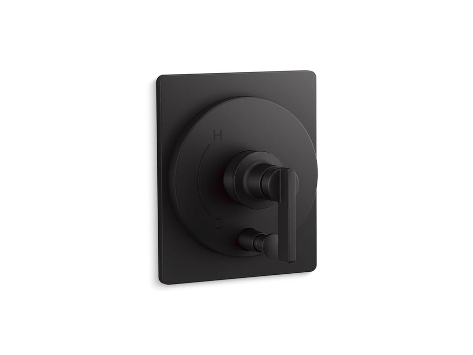 KOHLER K-T35919-4 Castia by Studio McGee Rite-Temp valve trim with push-button diverter, matte black