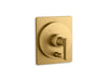 KOHLER K-T35919-4 Castia by Studio McGee Rite-Temp valve trim with push-button diverter, vibrant brushed moderne brass