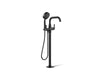 KOHLER K-T35924-4 Castia by Studio McGee Floor-mount bath filler trim with handshower, matte black