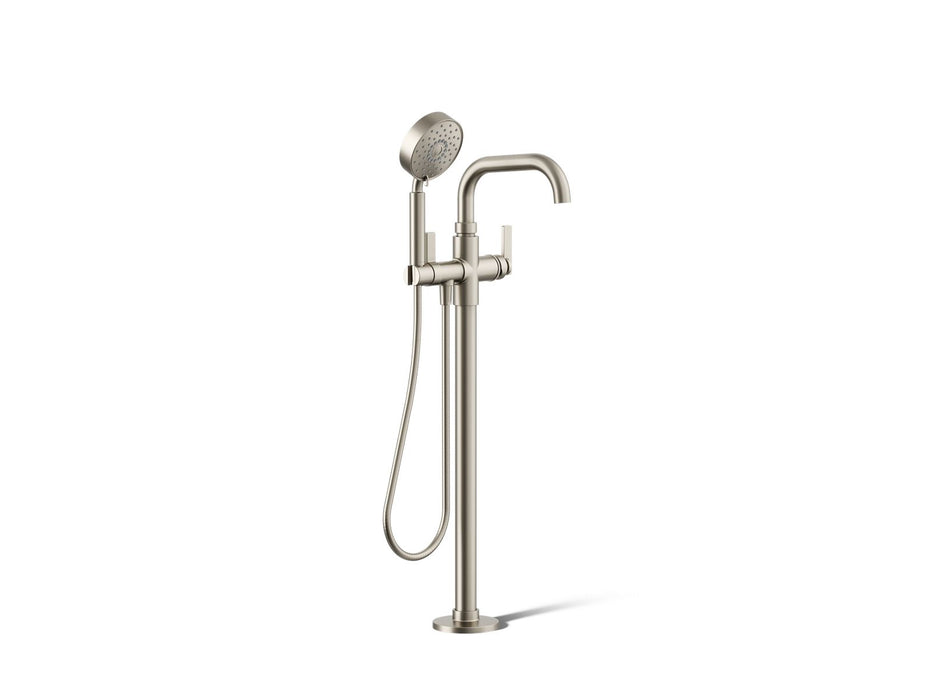 KOHLER K-T35924-4 Castia by Studio McGee Floor-mount bath filler trim with handshower, vibrant brushed nickel