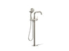 KOHLER K-T35924-4 Castia by Studio McGee Floor-mount bath filler trim with handshower, vibrant polished nickel
