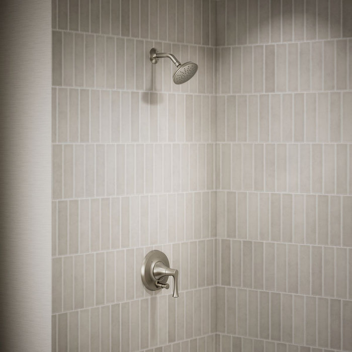 KOHLER K-T35943-4Y Buckley Rite-Temp® Shower Trim Kit with Push-button Diverter, 2.5 GPM, Vibrant Brushed Nickel - image focu