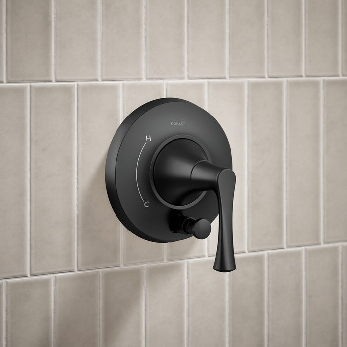 KOHLER K-T35943-4G Buckley Rite-Temp shower trim kit with push-button diverter, 1.75 gpm, matte black - view 2