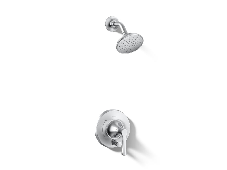 KOHLER K-T35943-4G Buckley Rite-Temp shower trim kit with push-button diverter, 1.75 gpm, polished chrome