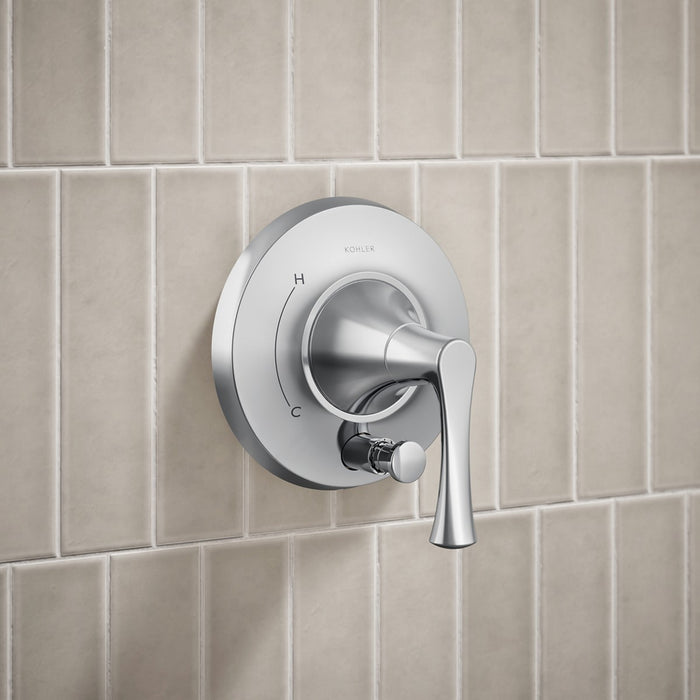 KOHLER K-T35943-4G Buckley Rite-Temp shower trim kit with push-button diverter, 1.75 gpm, polished chrome - view 2