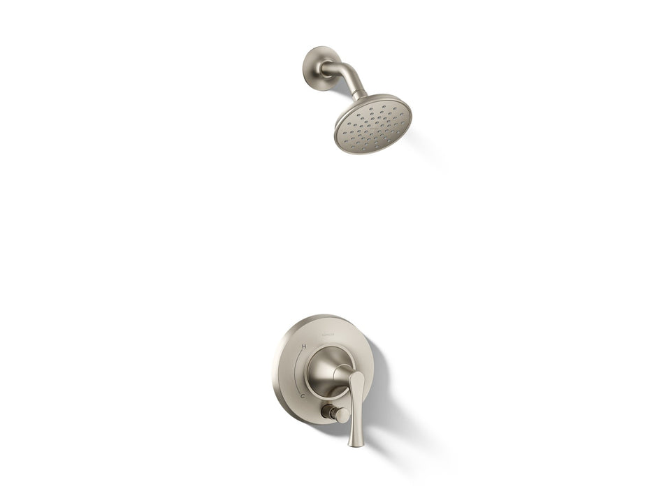 KOHLER K-T35943-4G Buckley Rite-Temp shower trim kit with push-button diverter, 1.75 gpm, vibrant brushed nickel