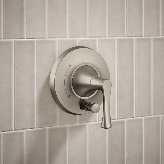 KOHLER K-T35943-4G Buckley Rite-Temp shower trim kit with push-button diverter, 1.75 gpm, vibrant brushed nickel - view 2