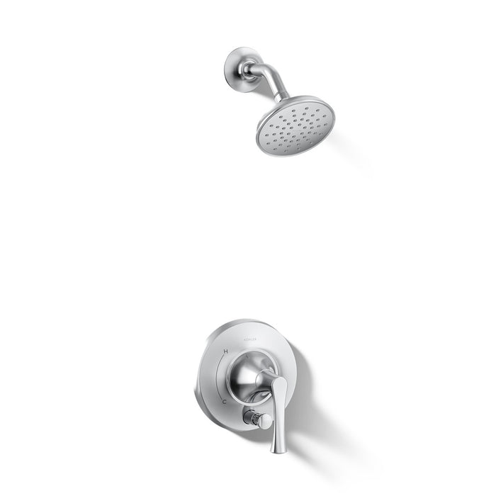 KOHLER K-T35943-4H Buckley Rite-Temp shower trim kit with push-button diverter, 1.5 gpm, polished chrome - view 4