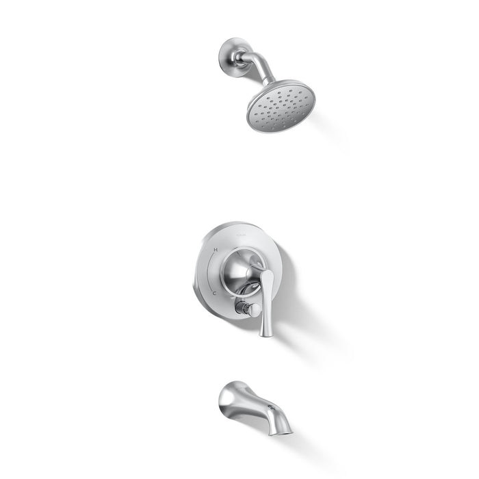 KOHLER K-T35944-4G Buckley Rite-Temp bath and shower trim kit with push-button diverter, 1.75 gpm, polished chrome - view 3