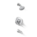 KOHLER K-T35944-4H Buckley Rite-Temp bath and shower trim kit with push-button diverter, 1.5 gpm, polished chrome