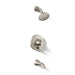 KOHLER K-T35944-4H Buckley Rite-Temp bath and shower trim kit with push-button diverter, 1.5 gpm, vibrant brushed nickel...