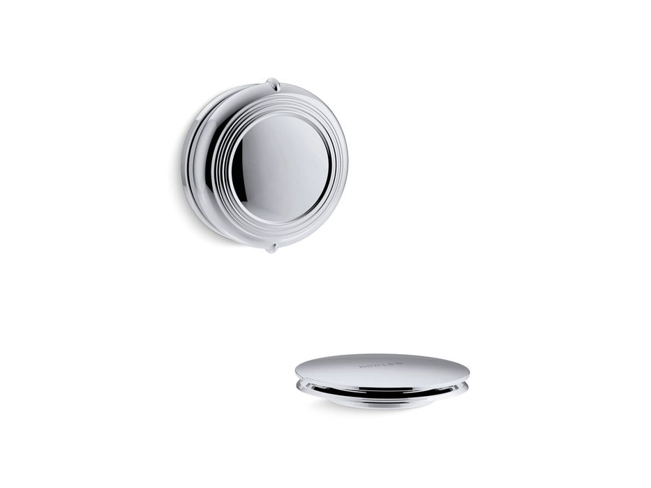 KOHLER K-T37393 PureFlo Traditional rotary-turn bath drain trim, polished chrome