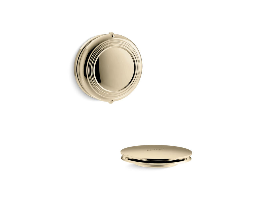 KOHLER K-T37393 PureFlo Traditional rotary-turn bath drain trim, vibrant french gold