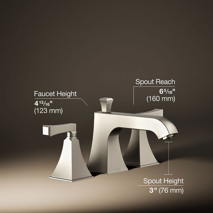 KOHLER K-T428-4V Memoirs Stately Deck-mount bath faucet trim with diverter, vibrant brushed nickel - view 5