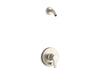 KOHLER K-T49989-4L Pitch Rite-Temp Shower trim kit with push-button diverter, without showerhead, vibrant brushed nickel