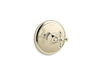 KOHLER K-T72769-3 Artifacts MasterShower temperature control valve trim with cross handle, vibrant french gold