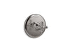 KOHLER K-T72769-3 Artifacts MasterShower temperature control valve trim with cross handle, vibrant titanium