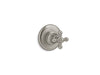 KOHLER K-T72770-3 Artifacts MasterShower transfer valve trim with cross handle, vibrant brushed nickel