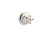 KOHLER K-T72770-3 Artifacts MasterShower transfer valve trim with cross handle, vibrant polished nickel