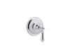 KOHLER K-T72770-4 Artifacts MasterShower transfer valve trim with lever handle, polished chrome