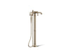 KOHLER K-T72790-9M Artifacts Floor-mount bath filler trim with handshower, vibrant brushed bronze