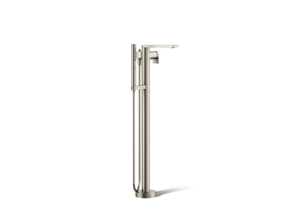 KOHLER K-T73087-4 Composed Floor-mount bath filler trim with handshower, vibrant brushed nickel