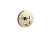 KOHLER K-T73117-3 Composed Rite-Temp valve trim with push-button diverter and cross handle, vibrant french gold