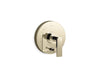 KOHLER K-T73117-4 Composed Rite-Temp valve trim with push-button diverter and lever handle, vibrant french gold