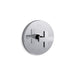 KOHLER K-T73133-3 Composed MasterShower temperature control valve trim with cross handle, polished chrome